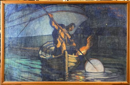 Federico Sartori "Pescatore di cee" Viareggio, 1931
olio su cartone telato (cm 5