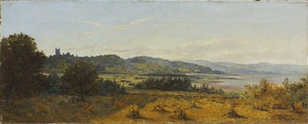 Maestro inglese del secolo XIX

"Paesaggio lacustre con castello sullo sfondo"