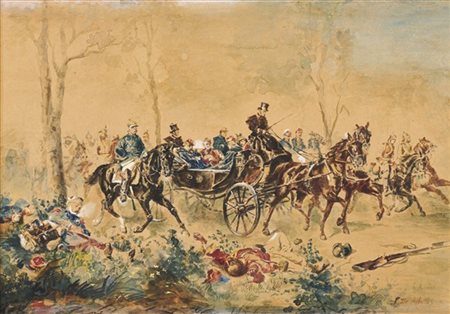 Sebastiano De Albertis "Napoleone III si consegna al Re di Prussia il mattino do