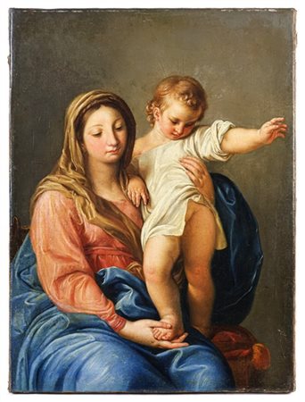 Giovanni Carnovali (Attribuito)

"Madonna con Bambino" 
olio su tela (cm 60x44,5