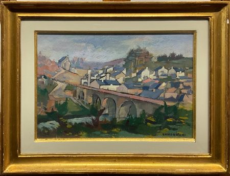 Silvio Consadori "Pont Aven" 1965
olio su compensato (cm 23,5x33)
Firmato in bas