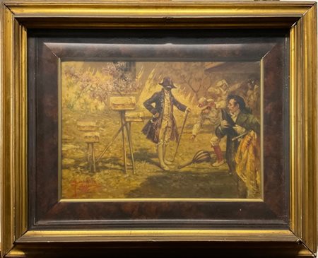 Riccardo Pellegrini "La maschera" 
olio su tela (cm 25x35)
Firmato in basso a si