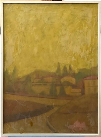 Innocente Salvini "Scorcio di paese" 1969
olio su tela (cm 70x50)
Firmato e data