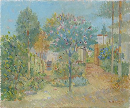 Francesco De Rocchi "L'albero azzurro" 1970
olio su tela (cm 50x60)
Firmato e da