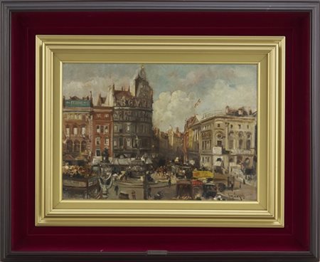 Eugenio Scorzelli "Piccadilly Circus, Londra" 
olio su tela (cm 32x44)
Firmato i