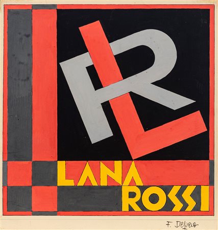 Fortunato Depero (Fondo 1892 - Rovereto 1960)  - Studio di pubblicità per Lana Rossi