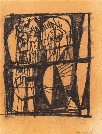 Emilio Scanavino (Genova 1922 - Milano 1986)  - Senza titolo, 1953