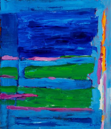 Antonio Corpora (Tunisi 1909 - Roma 2004)  - Mare e alghe a Capri, 1989