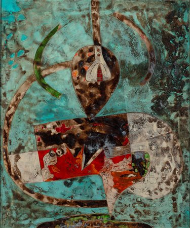 Gianni Dova (Roma 1925 - Pisa 1991)  - Senza titolo, 1961