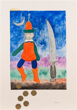 Franco Angeli (Roma 1935 - 1988)  - Il pugnalatore, 1985