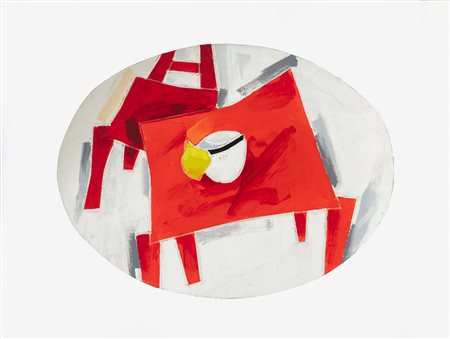 Emilio Tadini (Milano 1927 - 2002)  - Interno