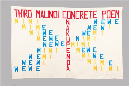 Emmet Williams (Greenville 1925 - Berlino 2007)  - Third Malindi Concrete Poem, 1990