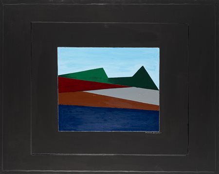 Franco Angeli (Roma 1935 - 1988)  - Ricordo su fondo nero 1943 - 1973, 1973