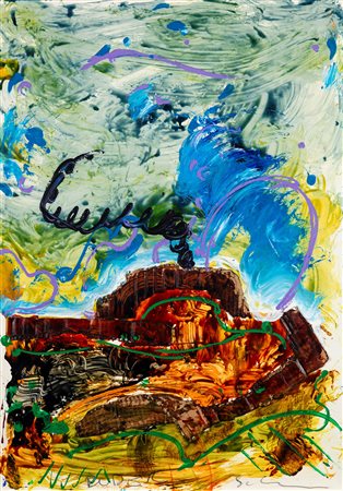 Mario Schifano (Homs 1934 - Roma 1998)  - Rudere, 1987