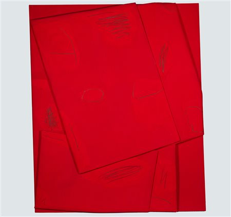 Cesare Berlingeri (Cittanova 1948)  - Rosso su rosso piegato, 2004