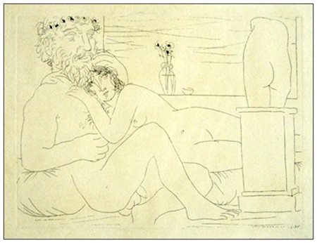 PABLO PICASSO Malaga (Spagna) 1881 – Mougins (Francia) 1973 Le repos du...