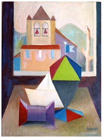 PIERO BERNARDINI 1922 Senza titolo 1984 Olio su cartone telato 40 x 30. Firma...