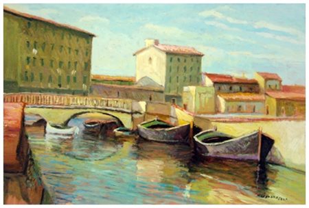 NELLO GIOVANNELLI Livorno 1922 – 1996 Senza titolo Olio su faesite 29,2 x...
