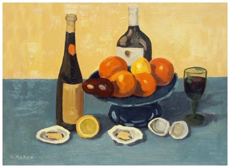 GIOVANNI MARCH Tunisi 1894 – Livorno 1974 Senza titolo 1971 Olio su tela 50 x...