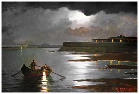 RENUCCIO RENUCCI Livorno 1880 – 1947 Senza titolo Olio su tavola 50 x 70....