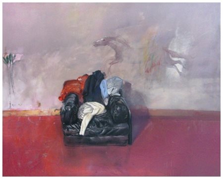 MARIO MADIAI Livorno 1944 Senza titolo Olio su tela 80 x 100. Firma a d. al c.