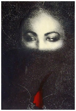 OMAR GALLIANI Montecchio Emilia 1954 Senza titolo Pittura su base litografica...