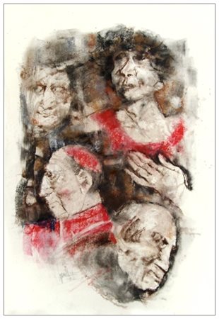 REMO SQUILLANTINI Stia 1920 – Firenze 1996 Senza titolo 1992 Pastelli su...