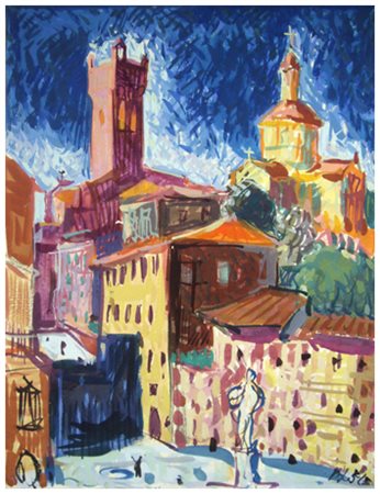 DILVO LOTTI San Miniato 1914 – 2009 Senza titolo Pittura su cartoncino 36 x...