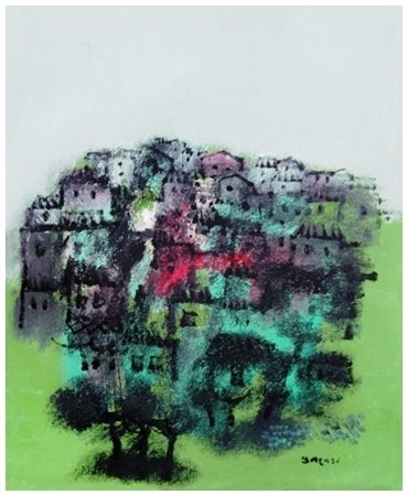 MANLIO BACOSI Perugia 1921 – 1998 Senza titolo Olio su cartone telato 60 x...