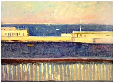 LUIGI BIANCHI Bologna 1911 - Bologna 1994 II porto di Algeri 1968 Olio su...