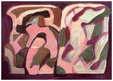 PIETRO CONSAGRA Mazara del Vallo 1920 – Milano 2005 Senza titolo Olio su...