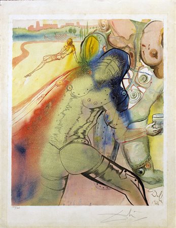 SALVADOR DALI', "La morte di Clorinda" dalle "Tre commedie del marchese de Sade", 1968