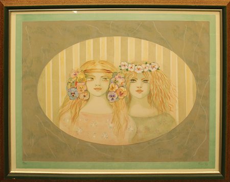 FELICITA FRAI, "Gemelle fiorite", 1990