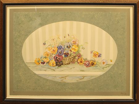 FELICITA FRAI, "Cestino di viole", 1990