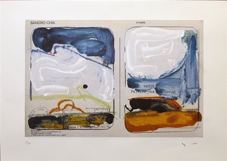 MARIO SCHIFANO, "Doppio paesaggio anemico"