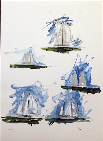 MARIO SCHIFANO, "Ecco la vela"