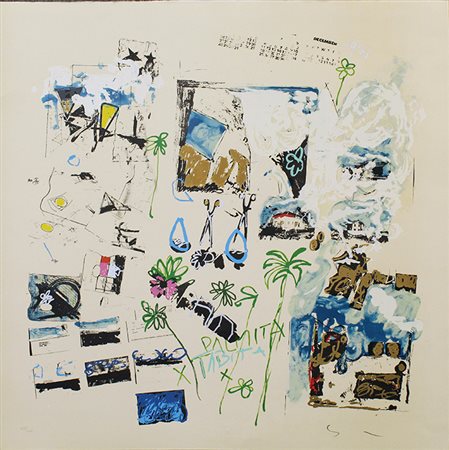 MARIO SCHIFANO, "Palmita Pertabita", anno 1988 circa