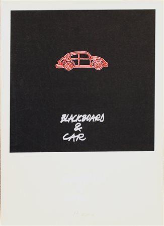 FABIO DE POLI, Blackboard & car, 1976