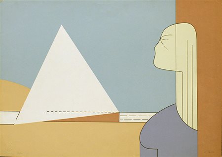 ARTURO PULITI, "Donna con piramide", anni 2000