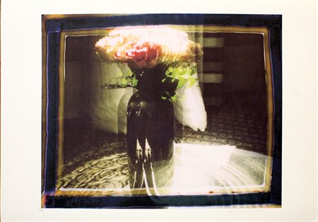 MAURIZIO GALIMBERTI, "Vaso di rose rosa", anni 2000