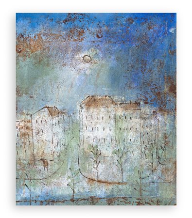 FRANCO ROGNONI (1913-1999) - Periferia di sera, 1969