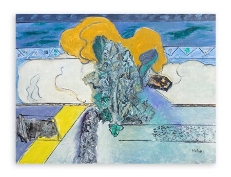 GINO MELONI (1905-1989) - Giardino con cespuglio, 1969