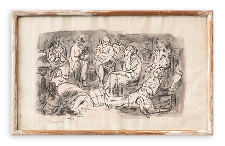 ALFREDO MANTICA (1903-1996)  - Emigranti, 1950