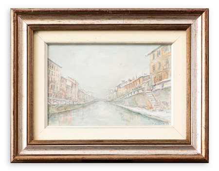 TRENTO BIAGETTI (1877-1948) - Naviglio a Milano, 1979