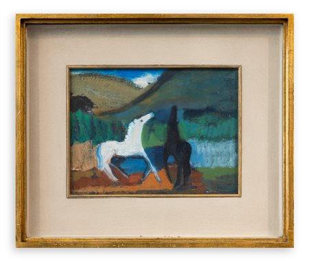 GIAN RODOLFO D'ACCARDI (1906-1993) - Cavallini liberi, 1955