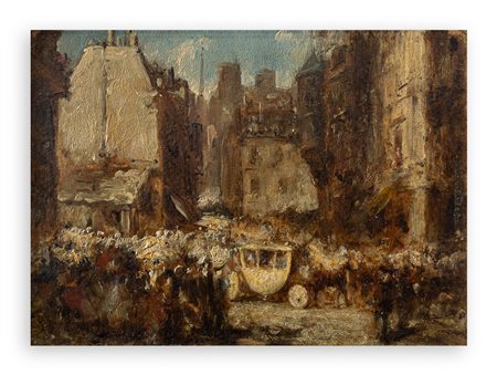 ALESSANDRO DURINI (1818-1892) - Entrata a Parigi del Card. Durini