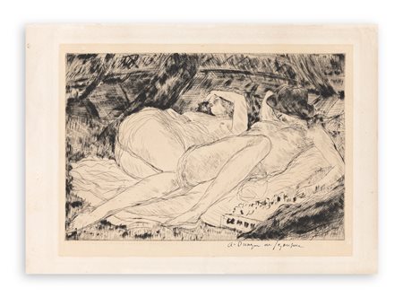 ANDRÉ ALBERT MARIE DUNOYER DE SEGONZAC (1884-1974) - Les Demoiselles de la Marne, 1921