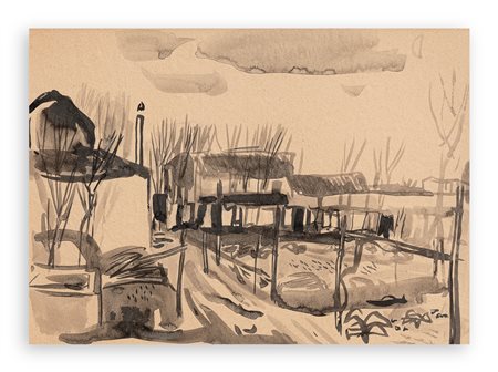 CARLO DALLA ZORZA (1903-1978) - Burano, 1946