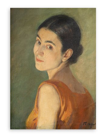 FRANCIS EDWIN HODGE (1883-1949) - In the lamplight