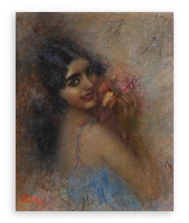 ANTONIO PAGNOTTA (1900-?) - Senza Titolo (Volto femminile)